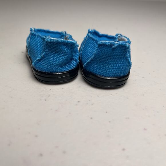 American Girl Bitty Baby Blue Loafer Generic Tan Slide Sandals Shoe Lot 18 Doll - Picture 6 of 13